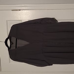 Grey Polyester Blouse